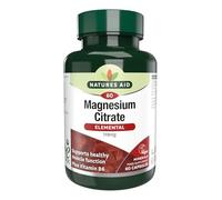 Natures Aid Magnesium Citrate 750mg with Vitamin B6 - 60 Capsules | High Absorption Vegan Formula, Supports Muscle, Nerve & Bone Health and Stress Relief, Non-GMO