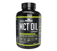 Natures Aid MCT Oil Capsules 1200mg 120 Capsules - Premium 100% Coconut Oil - Supports Energy Boost Metabolism Keto Weight Management - Vegan, Gluten-Free Essential Fatty Acids