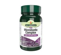 Natures Aid Microbiotic Complex - 60 Capsules - High Strength Gut Friendly Bacterial Lactobacillus Acidophilus Supplement Support for Healthy Digestion Vegan Vegetarian Gluten Free Not Gummies Tablets