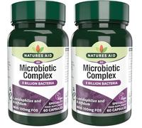 Natures Aid Microbiotic Complex - Digestive Friendly Bacteria Supplement Gut Health Support - High Strength Lactobacillus Acidophilus - Vegan, Vegetarian, Non-GMO, Gluten Free - 60 Capsules