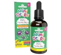 Natures Aid Mini Drops Daily Microbiotic 50ml Liquid Drops - Gentle Gut Bacteria Support for Babies & Toddlers 0-5 Years, 1 Billion CFU Live Cultures Per Serving - Sugar-Free, Gluten-Free, Dairy-Free