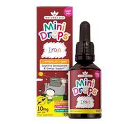 Natures Aid Mini Drops Iron for Kids 50ml - Supports Cognitive Development & Energy - Gluten & Sugar Free Vegan Non-GMO - Natural Supplement for Babies & Children Age 0-5 Years Old - Dropper Included