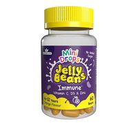 Mini Drops Jelly Beans Immune Support - Vitamin C, D3 & Zinc to Support Immunity and Immune System - Orange, No Added Sugar, Gluten Free - 60 Beans for Children Ages 4-12 by Natures Aid