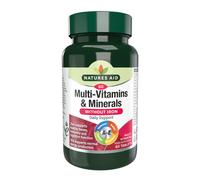 Natures Aid Multivitamins & Minerals Without Iron - High Strength One-a-Day Multi-Vitamin Formula - Supports Immune System, Energy, Brain