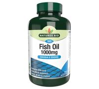 Natures Aid Omega-3 Fish Oil 1000mg - 180 Capsules | High Strength Omega-3, Pure EPA & DHA, Supports Heart, Brain, Vision & Joint Health, Non-GMO