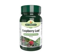Natures Aid Raspberry Leaf Tablets 750mg Equivalent - High Potency Support for Women’s Health & Menstrual Comfort Support - Botanical Supplement