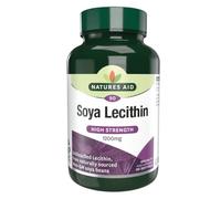 Natures Aid Soya Lecithin Supplement 1200mg – High Strength Phospholipids – 90 Softgels