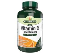 Natures Aid Vitamin C 1000mg Time Release Tablets with Citrus Bioflavonoids - 180 Tablets - Vegan