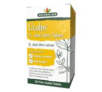 Natures Aid Ucalm St John's Wort - Traditional Herbal Remedy for Low Mood & Mild Anxiety Relief - Supports Emotional Balance & Mental Clarity - Vegan, Non-GMO, Gluten-Free - 120 Tablets