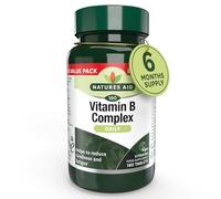 Natures Aid - Vitamin B Complex - High Potency, Vegan, Gluten Free, Non-GMO, 180 Tablets