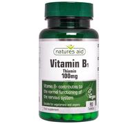 Natures Aid Vitamin B1 Thiamin, 100 mg, 90 Tablets