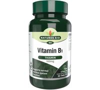 Natures Aid Vitamin B1 Thiamin Hydrochloride 100mg - Pack of 90 Tablets