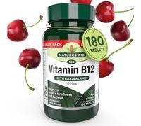 Natures Aid Vitamin B12 Energy Support Tablets 1000mcg - 180 Tablets