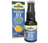Natures Aid Vitamin D3 Daily Oral Spray 2000 IU – 30ml – 3 Month Supply – Vegetarian