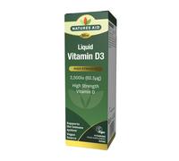 Natures Aid Vitamin D3 Liquid 2500iu 50ml - High Strength Cholecalciferol VIT D Drops - Bone & Immune Support - Vegan, Non-GMO, Gluten-Free -