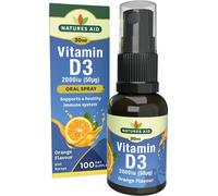 Vitamin D3 Daily Oral Spray 30ml - Natural High Strength 2000iu Supports Bones Teeth Healthy Immune System - Pill Tablet Capsule Free Liquid