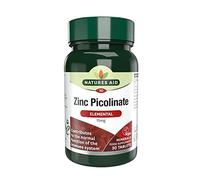 Natures Aid Zinc Picolinate 15mg Supplement - 30 Tablets | Supports Immune Health, Antioxidant Protection, Metabolism, Vegan, Gluten-Free, Non-GMO, High Potency