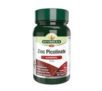 Natures Aid - Zinc Picolinate Tablets 15mg - Vegan, Gluten-Free, Non-GMO - 30 Tablets