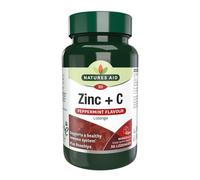 Natures Aid Zinc Lozenge (Peppermint) with Rosehip + Vitamin C 30 Pack