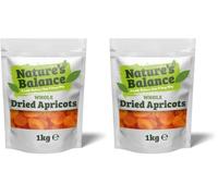 Natures Balance Dried Apricots 1kg Soft Whole Natural Turkish Pitted Fruit (Pack of 2)