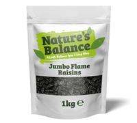 Natures Balance Jumbo Flame Raisins 1kg Plump Juicy Raisins Low in Fat Ideal Healthy Sweet Snack for Kids