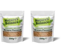 Nature's Balance Organic Milled Brown Flaxseed 500g Ground Linseed Powder (Pack of 2)