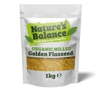 Nature's Balance Organic Milled Golden Flaxseed 1kg Ground Linseed Powder | High in Fibre & Naturally Gluten Free. Ideal for Porridge, Smoothies, Cereals, Yoghurt, Baking & Everyday Recipes.