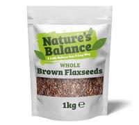 Natures Balance Raw Whole Linseed Flaxseed 1kg | Brown Flax Seeds | Vegan | Versatile Pantry Ingredient, Ideal for Adding to Smoothies, Cereals, Yogurt, Salads and Homemade Baking.