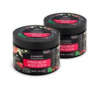 Nature's Beauty Elderberry Eucalyptus Stress Relief Body Scrub Multi-Pack - Gently Exfoliate, Relax & Calm Dry Skin, Made w/Shea Butter, Avocado Oil and Sweet Almond Oil, 11.3 oz (2 Pack)