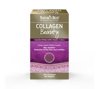 Nature's Best Collagen Beauty Capsules - Supports Skin Elasticity & Reduces Fine Lines - Collagen Peptides, Biotin, Vitamin C - High Dose & Taste-Free - UK Made - 60 Tablets