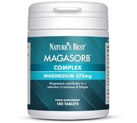 Nature's Best MagAsorb Complex 375mg - High Strength Magnesium - Contributes to The Reduction of Tiredness & Fatigue - UK Made - 180 Vegan Tablets (6 Months' Supply)