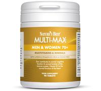 Nature's Best Multi-Max Multivitamin for Age 70+ - Advanced Support with Vitamin C, D and Calcium for Immune Support & Bone Health for Seniors - UK Made - 90 Tablets (3 Months' Supply)