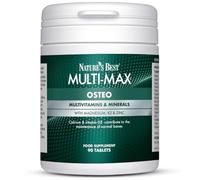 Nature's Best Multi-Max Osteo Multivitamin for Bones - with Vitamin C, D, Magnesium, Calcium - Comprehensive Bone Health Support - UK Made - 90 Tablets (Over 1 Month's Supply)