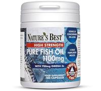 Nature's Best Pure Fish Oil Capsules High Strength (1100mg) - Essential Omega 3 Fish Oil with EPA 360mg and DHA 240mg - UK Made - 180 Capsules (4+ Months' Supply)