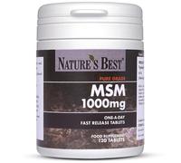 Pure MSM 1000mg Fast-Release Tablets - 120 Tablets, 1-a-Day for 4 Months - Natural Source, Non-Toxic & Long-Term Safe - Fast-Release, Taste-Free, One-a-Day Formula