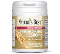 Nature's Best Siberian Ginseng 1500mg - Highly Researched Adaptogen - UK Made - 60 Tablets (2 Months' Supply)