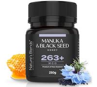 Nature's Blends Black Seed & Manuka Honey MGO 263+ | Cold-Pressed Black Seed Oil Infused Raw Honey for Skin, Hair & Overall Wellness | Ideal for Daily Health & Vitality - 250g