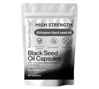 Nature's Blends Ethiopian Black Seed Oil Capsules 500mg - Cold Pressed Nigella Sativa with Thymoquinone - Supports Hair, Skin, Immune & Joint Health - 60 Softgels