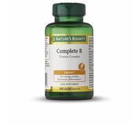 Nature's Bounty Complete B Vitamin Complex Caplets - Pack of 100 Coated Capsules, Two-a-Day - Vitamin B5, B6 and B112 - Supports Energy Levels, Mental Focus and Stamina - Vegan