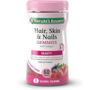 Nature's Bounty Hair SkinNails Gummies 60Count withBiotinCollagenZincVitaminsC&E