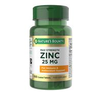 Nature's Bounty Maximum Strength Zinc 25mg 100 Tablets