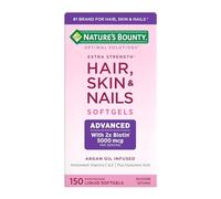 Nature's Bounty Optimal Solutions Hair Skin & Nails Extra Strength, 150 Softgels, Multivitamin Supplement, with Antioxidants C & E