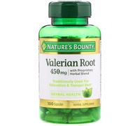 Nature's Bounty, Valerian Root with Proprietary Herbal Blend, 450 mg, 100 Capsules
