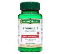Nature's Bounty Vitamin D3 1000 IU - 100 x 25mcg Tablets