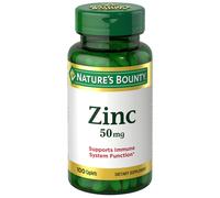 Nature's Bounty Zinc 50 mg Caplets for Immune System Support, 100 ct