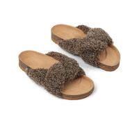 Natures Collection Lilly Cross Slipper - Taupe - 41