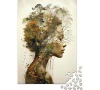 Nature's Connection Tree Artwork 1000-Piece Adult Jigsaw Puzzle, 70x50cm/1000pcs, White Pieces with A Smooth Surface; Screen-free Family Time at Home
