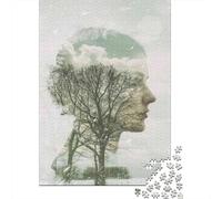 Nature's Connection Tree Faces Jigsaw Puzzle for Adults, 1000 Pieces, 52x38cm/1000pcs, Relaxing Indoor Activity, Family Time And Time at Home