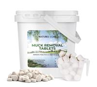 Nature's Core Natural Pond Muck Remover, Cleans & Clears Away Muck & Sludge, Easy to Use Bacteria & Enzyme Tablets, Safe for The Environment, Treats 1,500 Sq Ft, 3 Month Supply, 8 Scoops, 4 lb