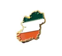 Nature's Craft Irish Symbols Ireland Flag Metal Lapel Shamrock Pins for Men and Women Accessory 2.7'x5.5', Metal, no gemstone